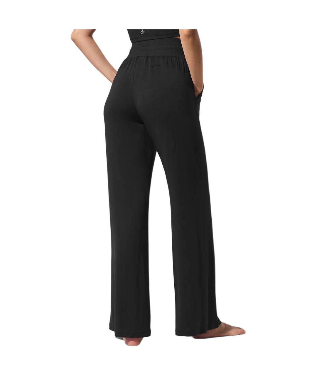 ALO YOGA Черные прямые брюки, фото 2