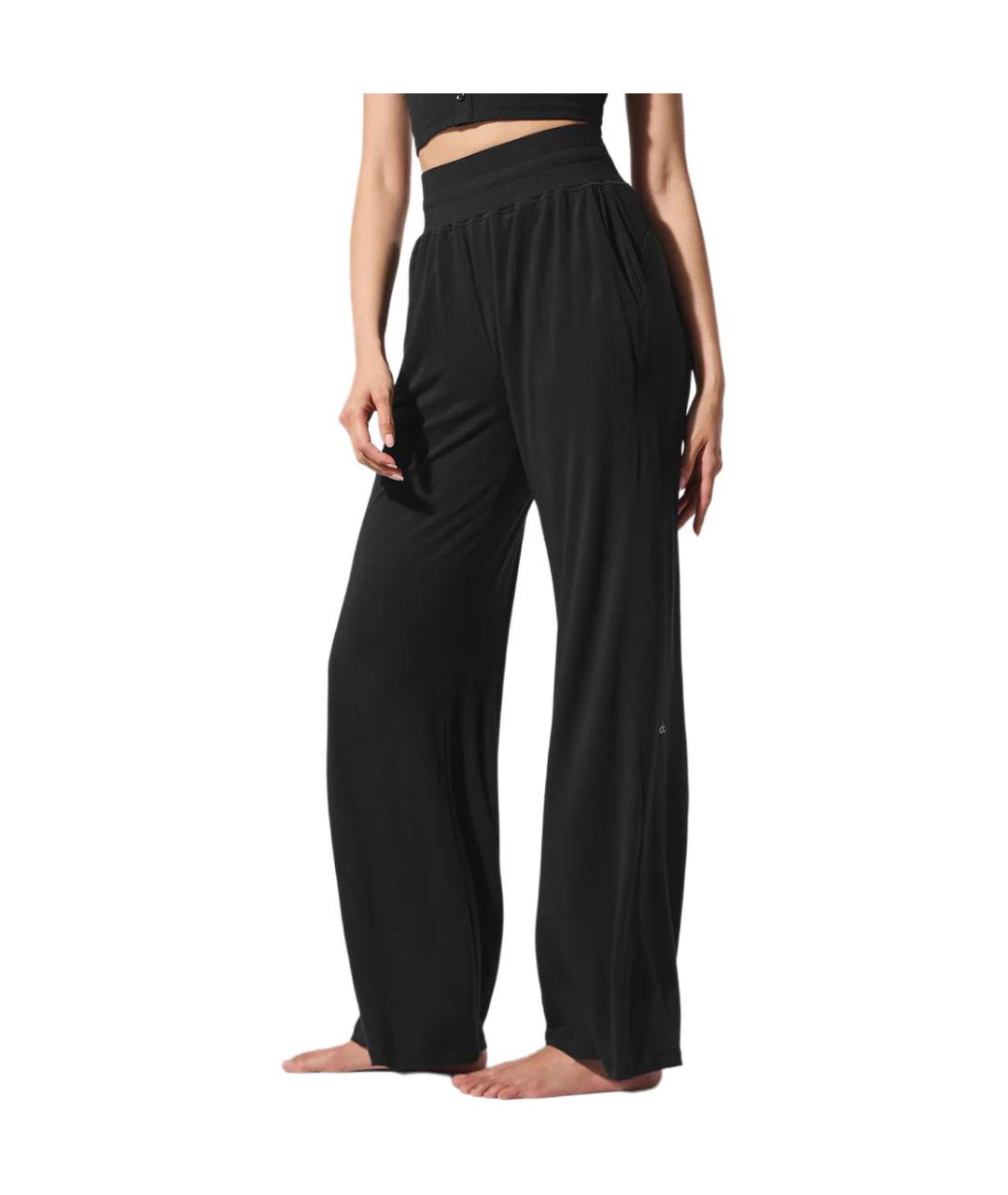 ALO YOGA Черные прямые брюки, фото 3