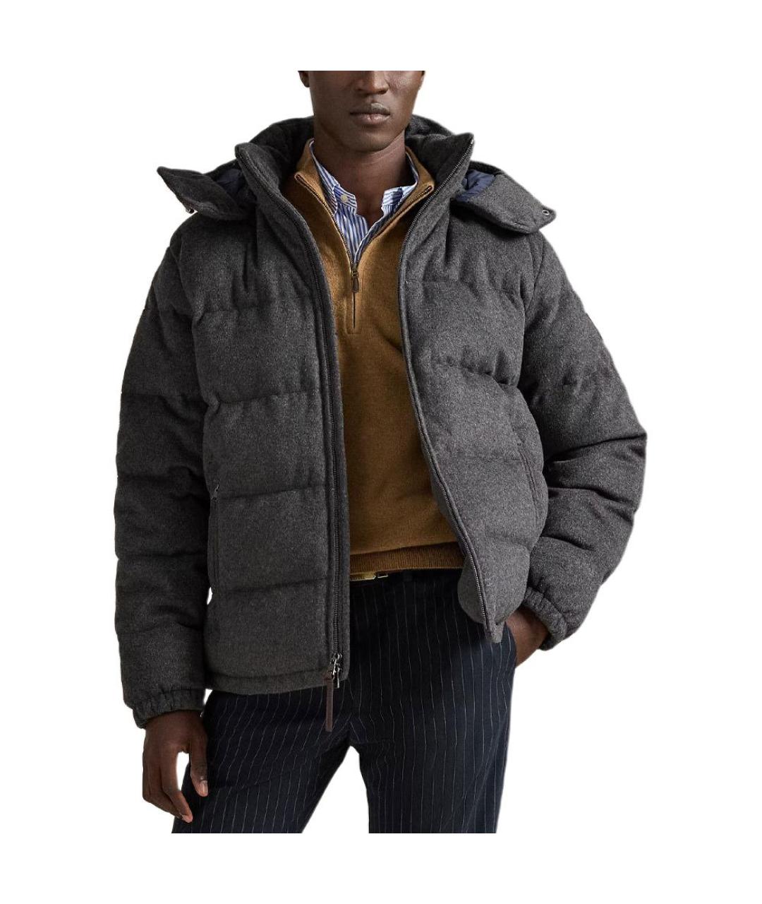 POLO RALPH LAUREN Серый пуховик, фото 2