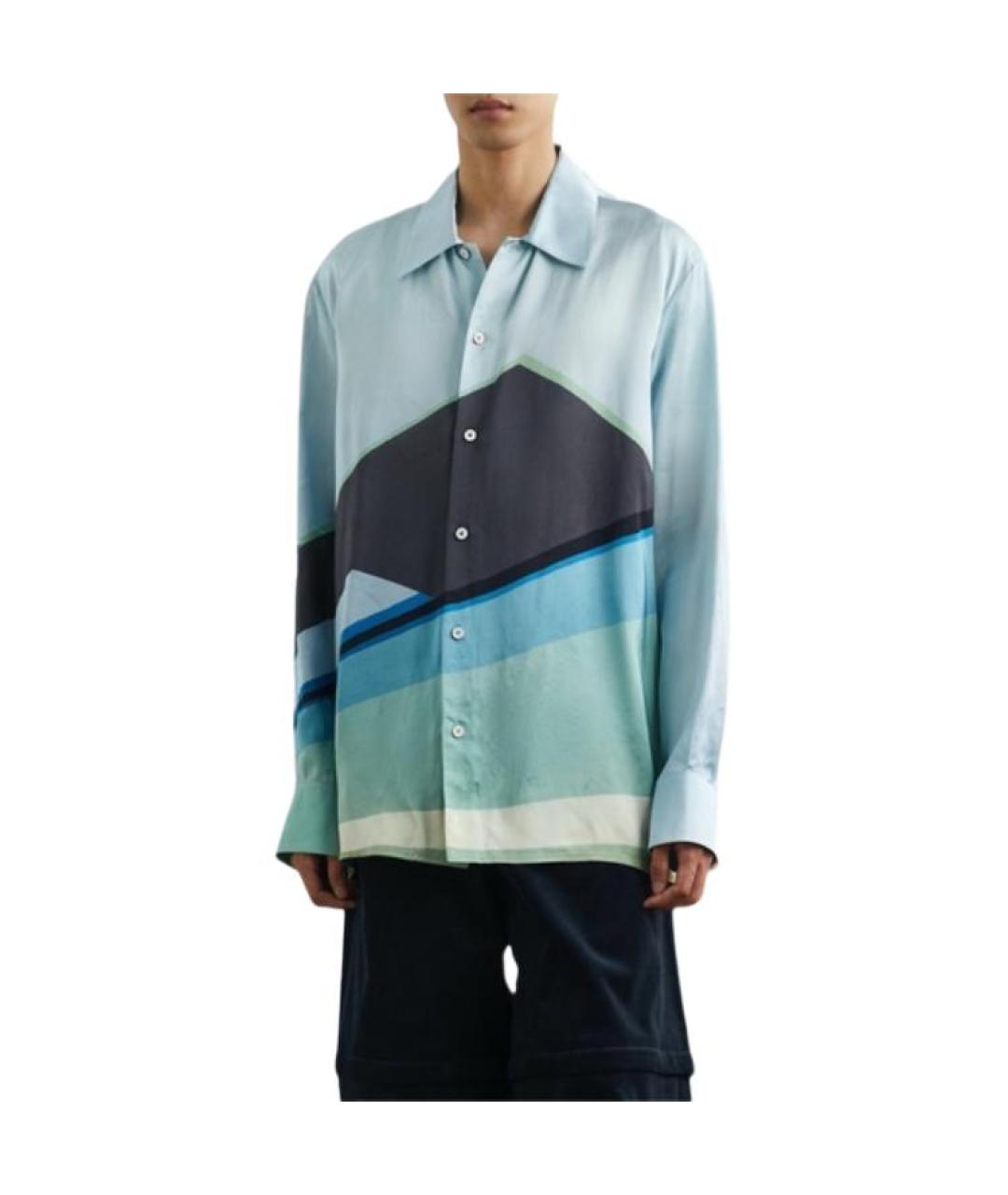 JIL SANDER Синяя кэжуал рубашка, фото 3