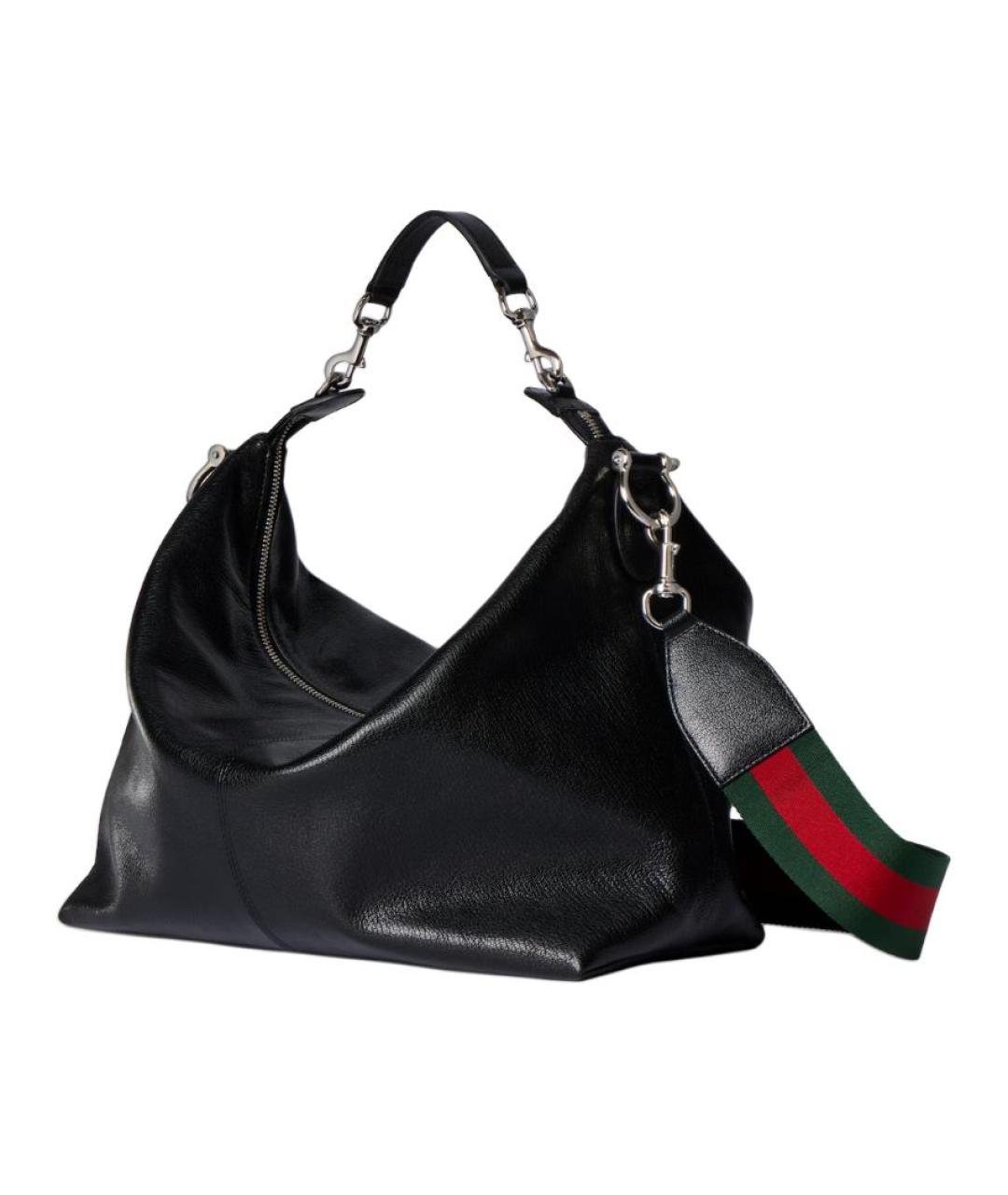GUCCI Черная кожаная сумка с короткими ручками, фото 2
