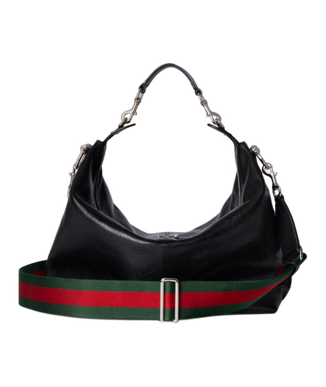 GUCCI Черная кожаная сумка с короткими ручками, фото 3