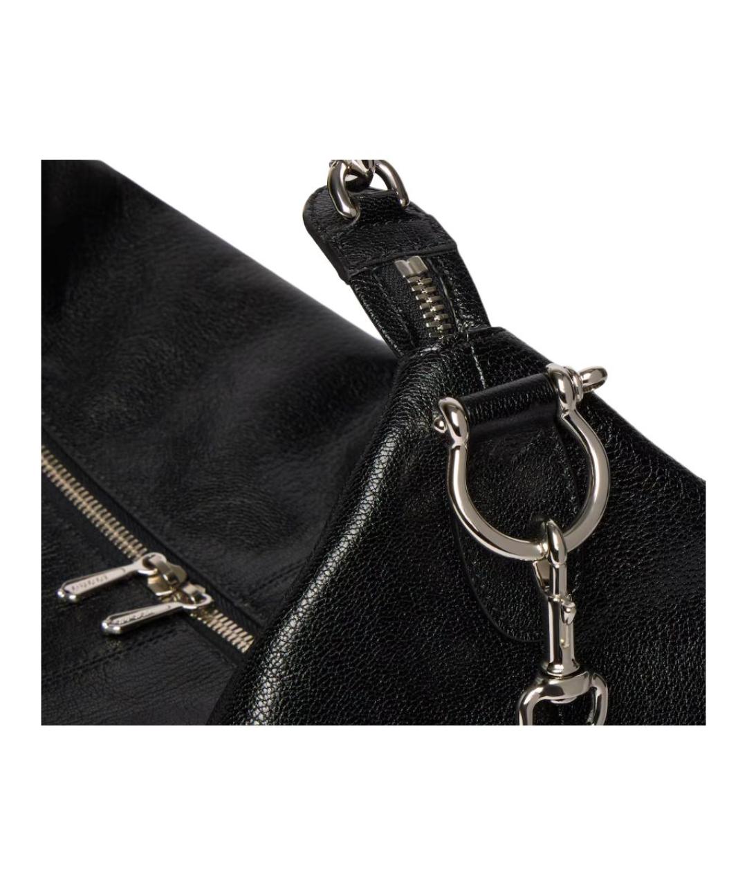 GUCCI Черная кожаная сумка с короткими ручками, фото 5