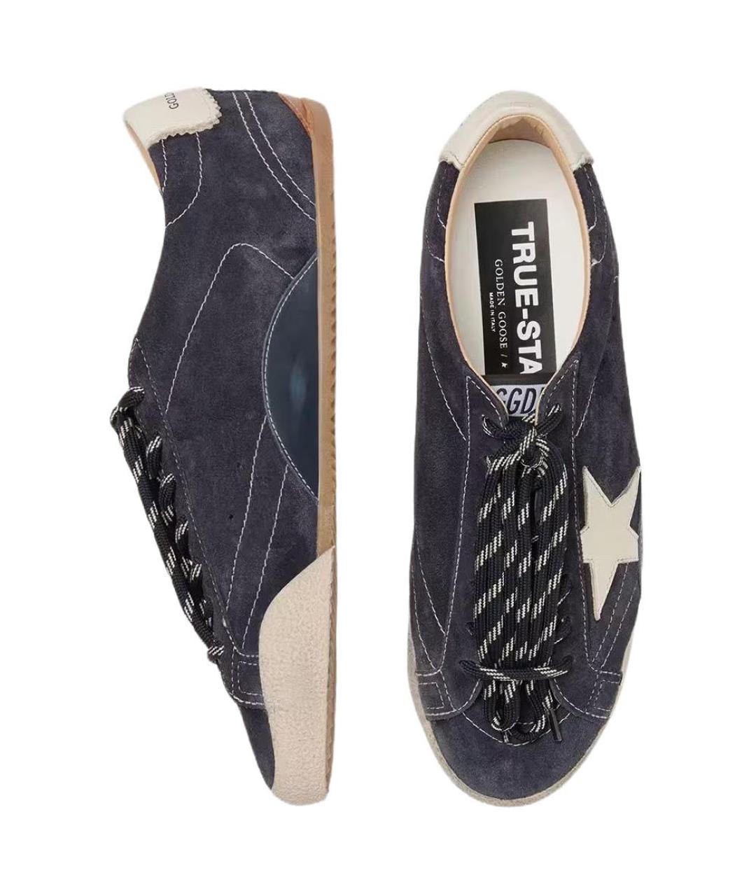 GOLDEN GOOSE DELUXE BRAND Синие низкие кроссовки / кеды, фото 4