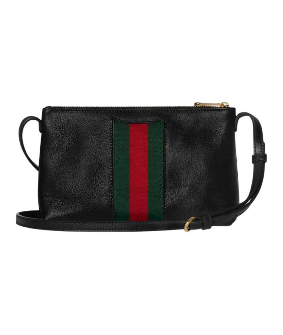 GUCCI Черная кожаная сумка через плечо, фото 3