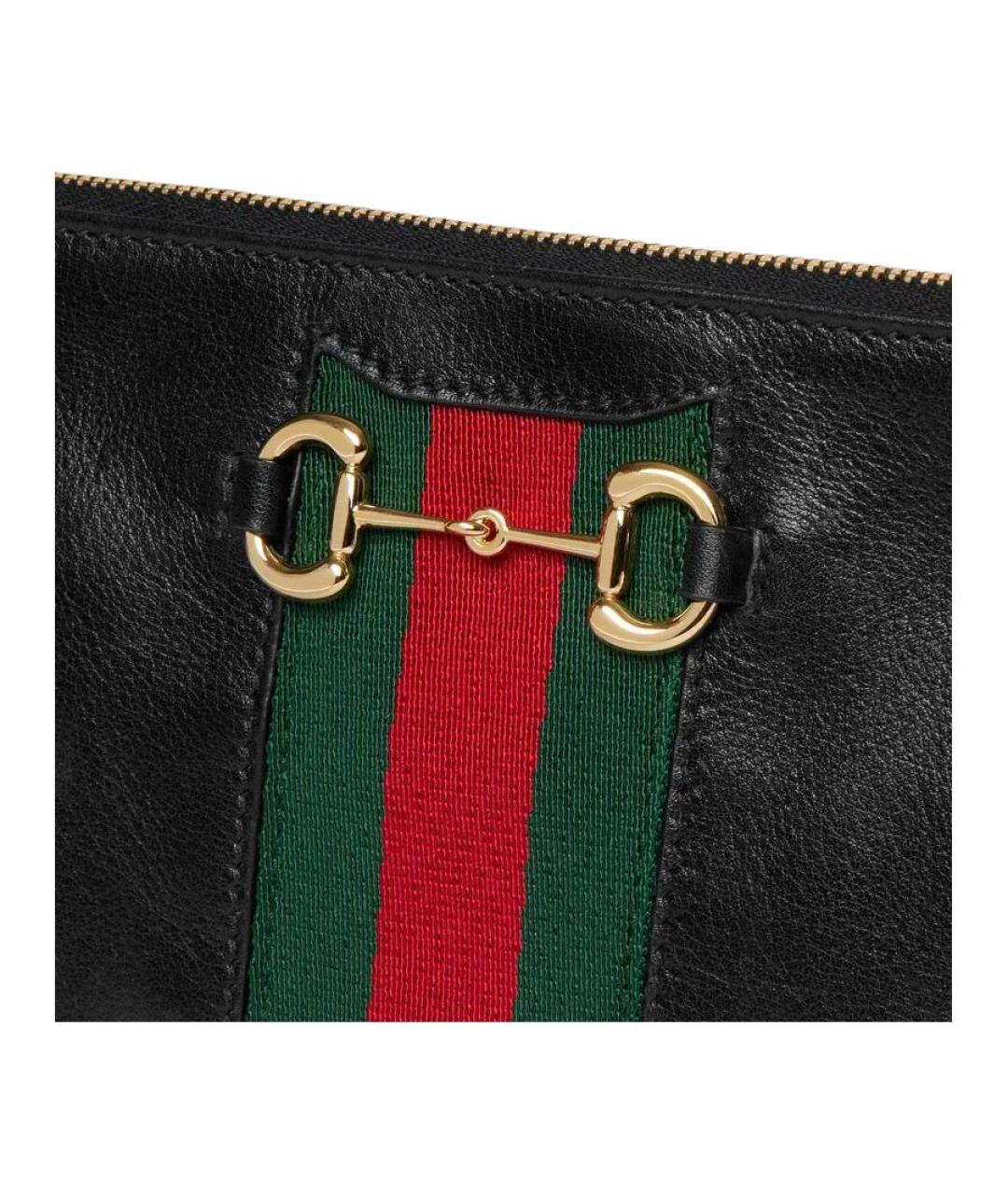 GUCCI Черная кожаная сумка через плечо, фото 5