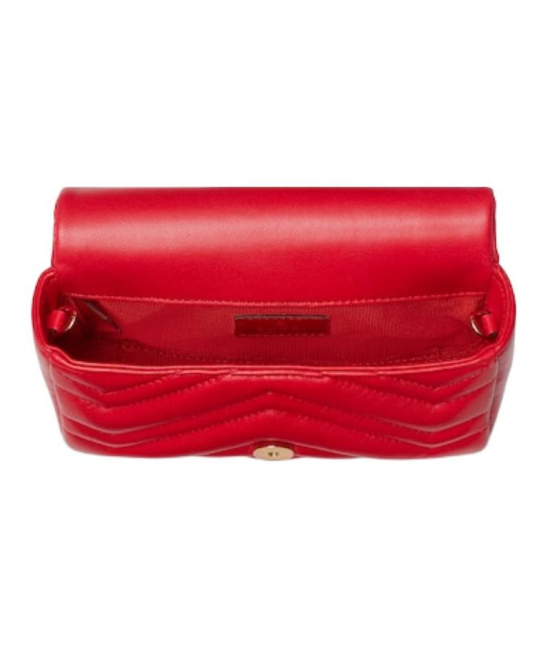 GUCCI Красная кожаная сумка через плечо, фото 4
