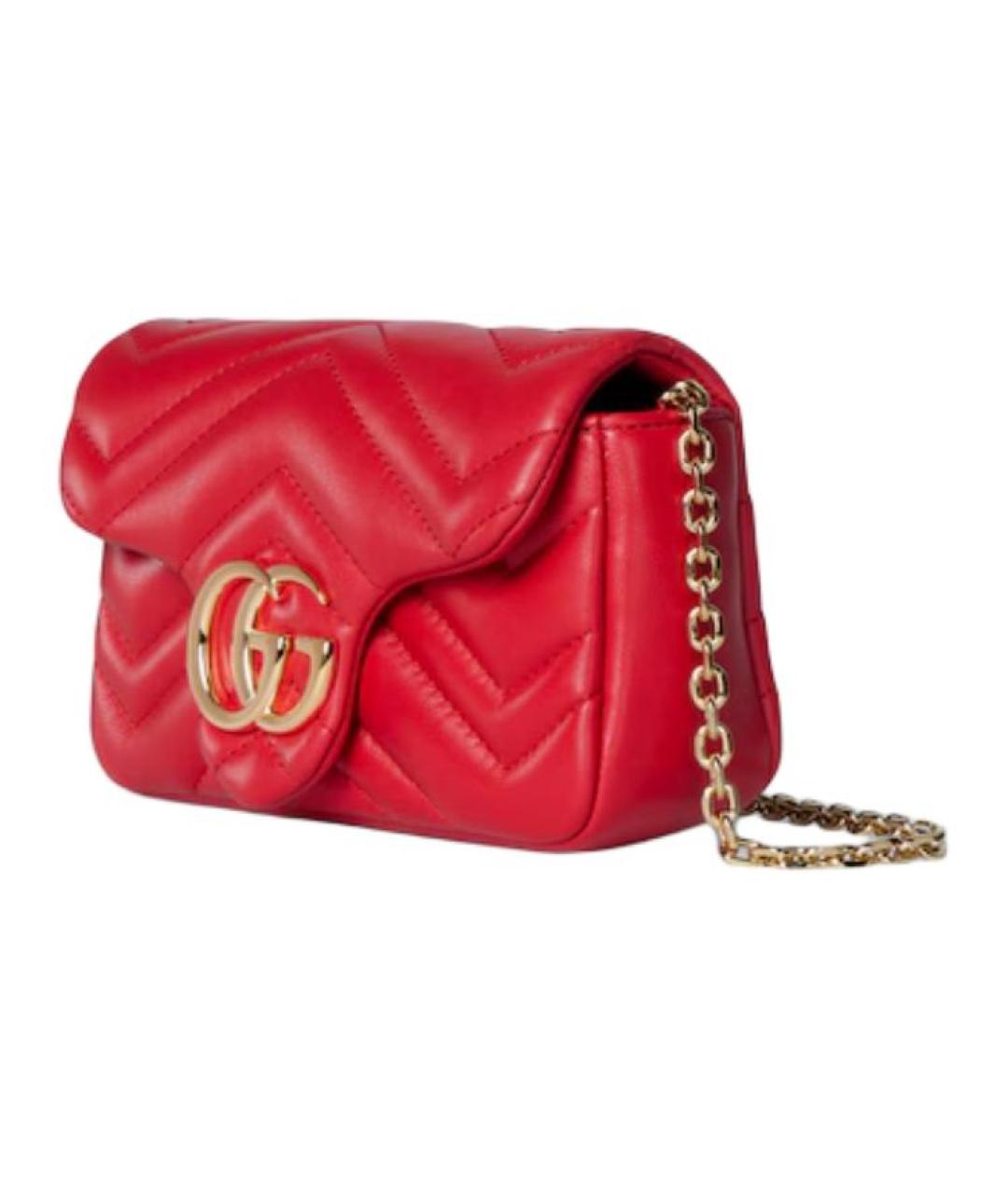 GUCCI Красная кожаная сумка через плечо, фото 2