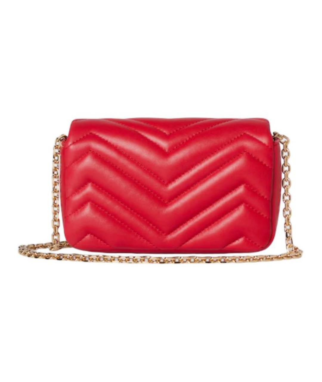 GUCCI Красная кожаная сумка через плечо, фото 3