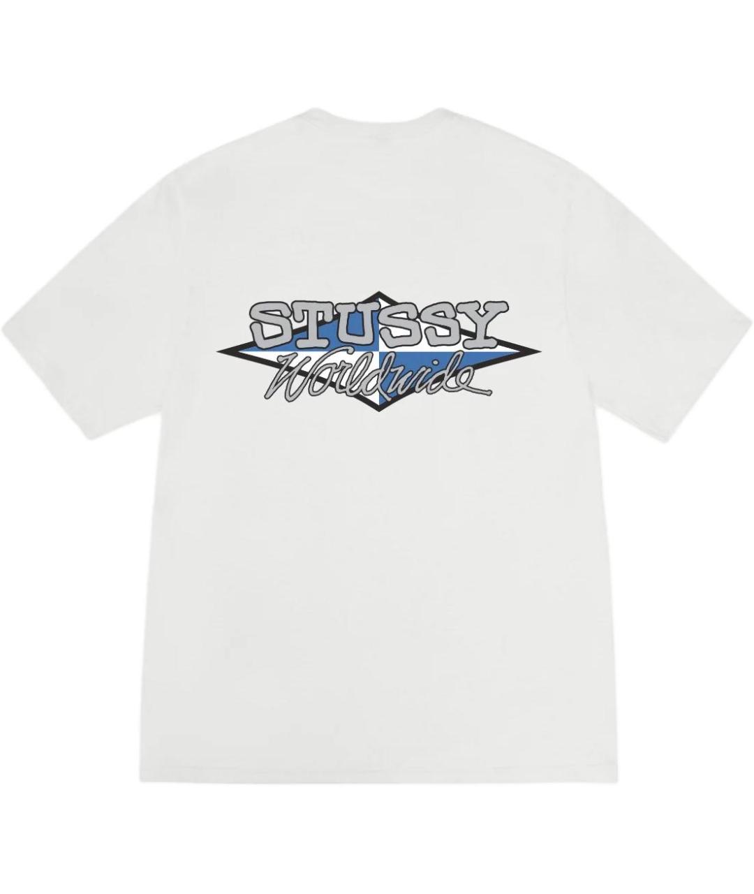 STUSSY Белая футболка, фото 2