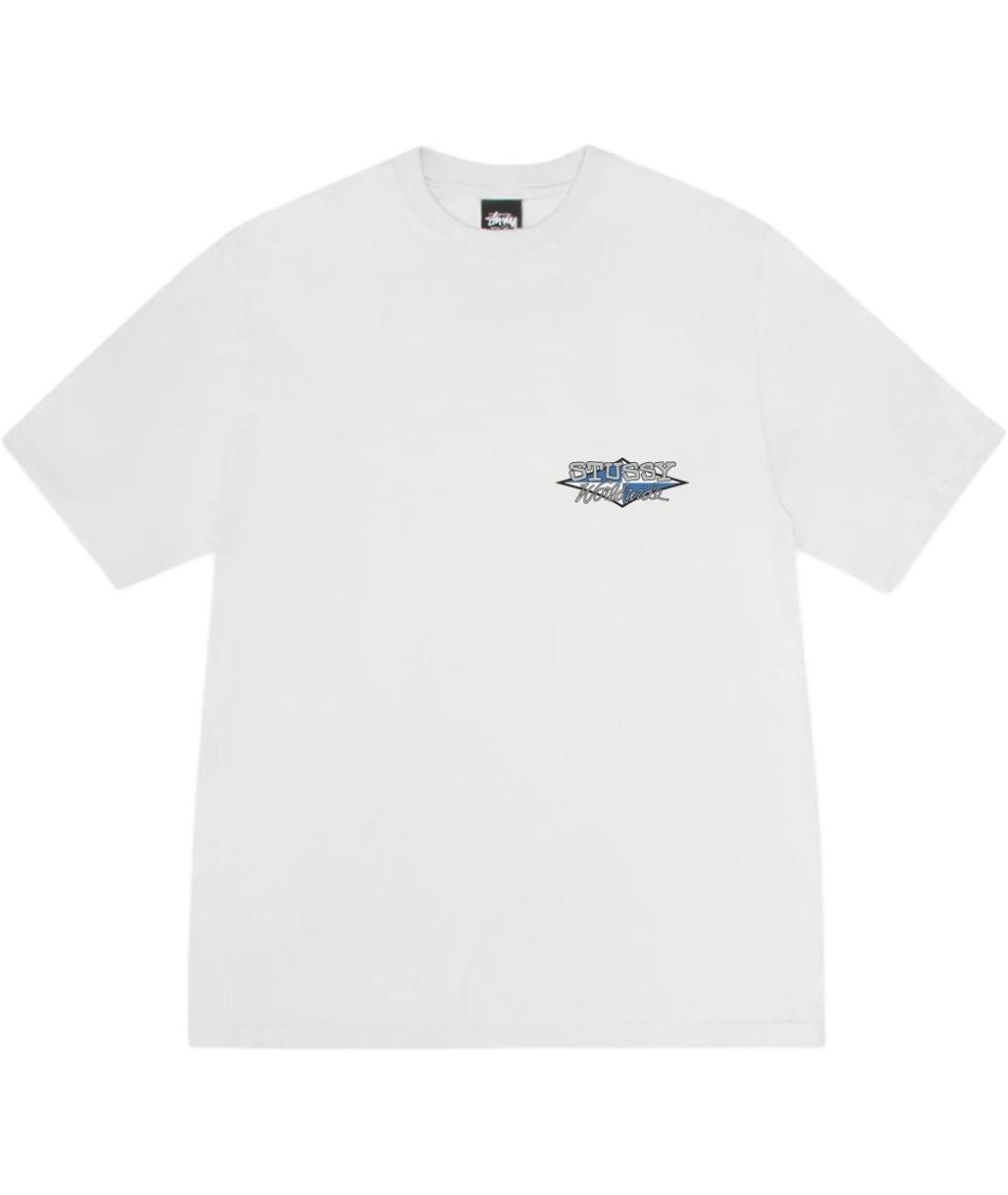 STUSSY Белая футболка, фото 1