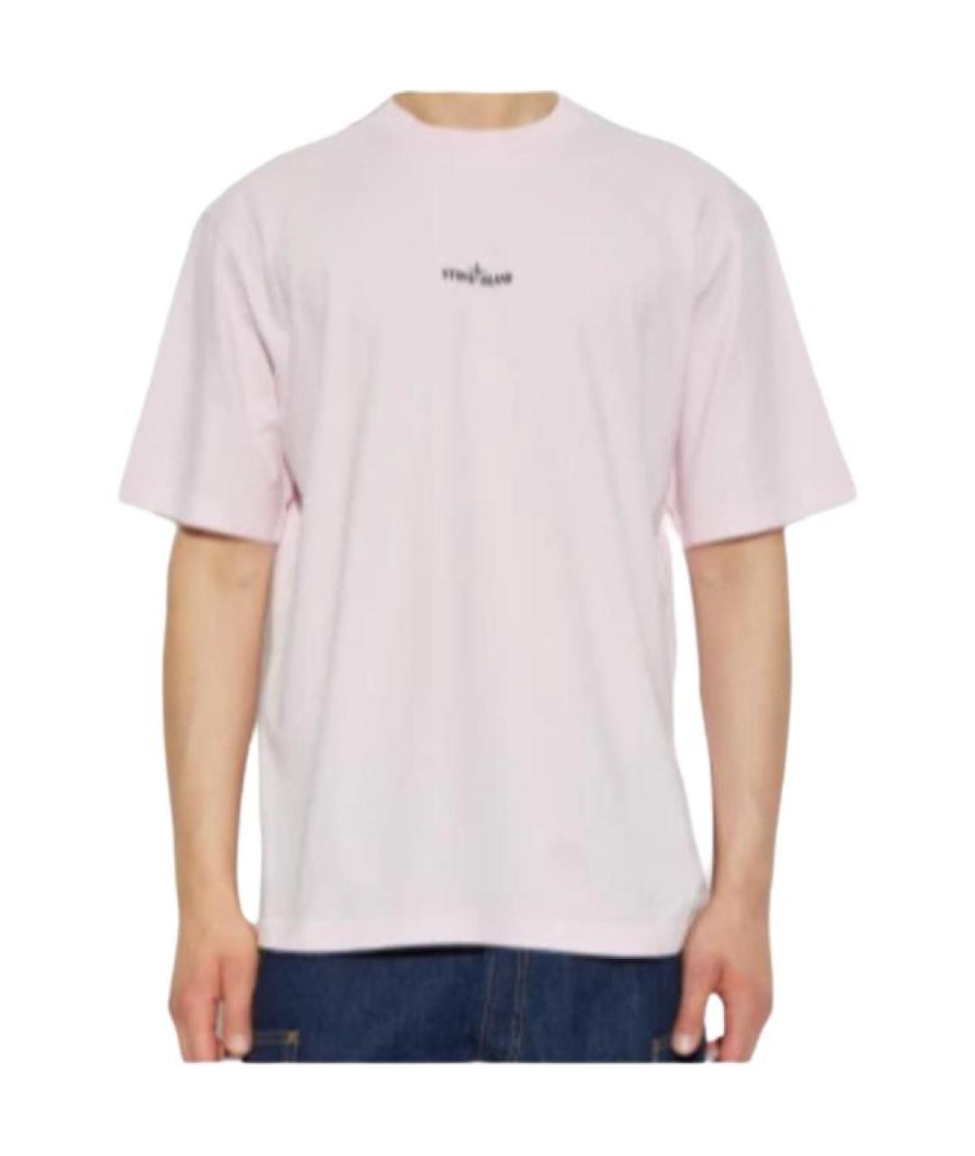 STONE ISLAND Розовая футболка, фото 3
