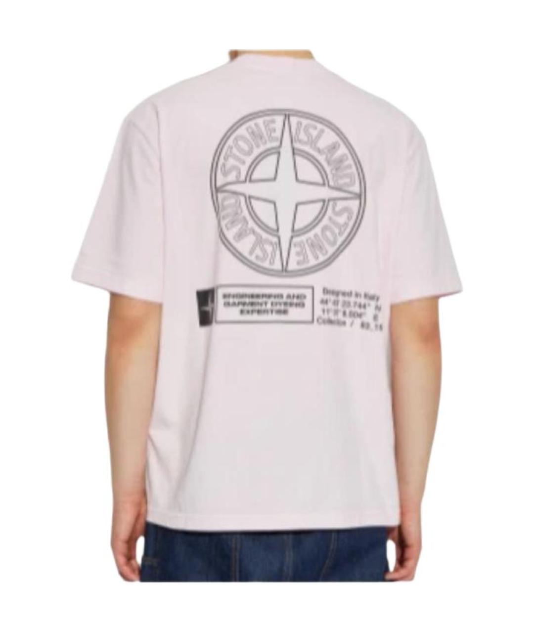 STONE ISLAND Розовая футболка, фото 2