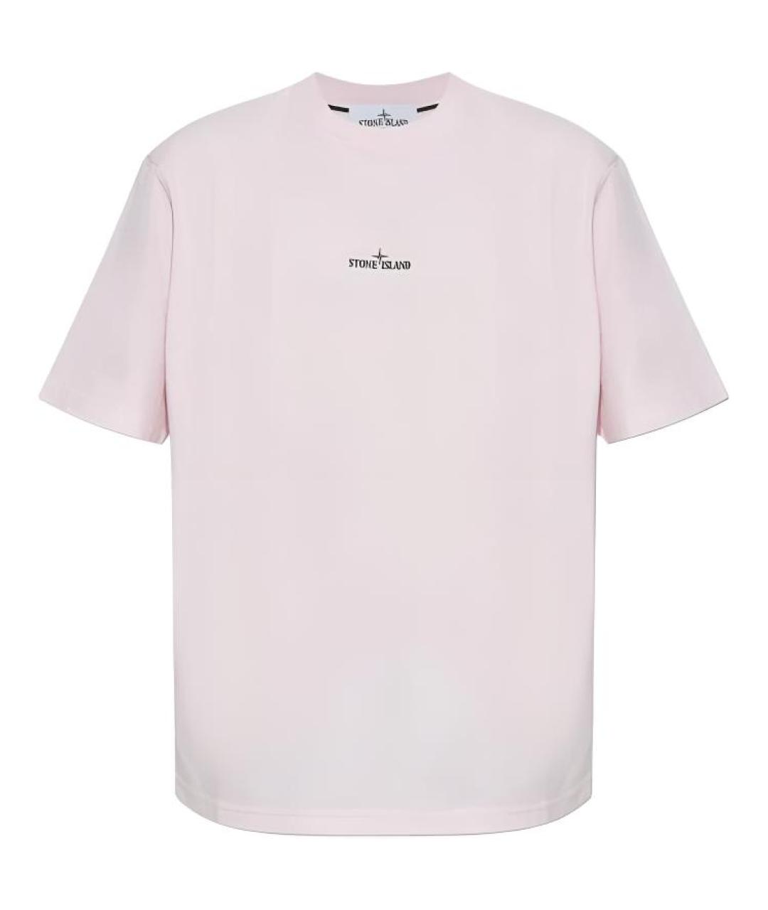 STONE ISLAND Розовая футболка, фото 1