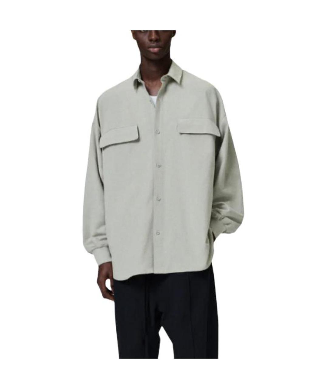 FEAR OF GOD ESSENTIALS Серая хлопковая кэжуал рубашка, фото 3