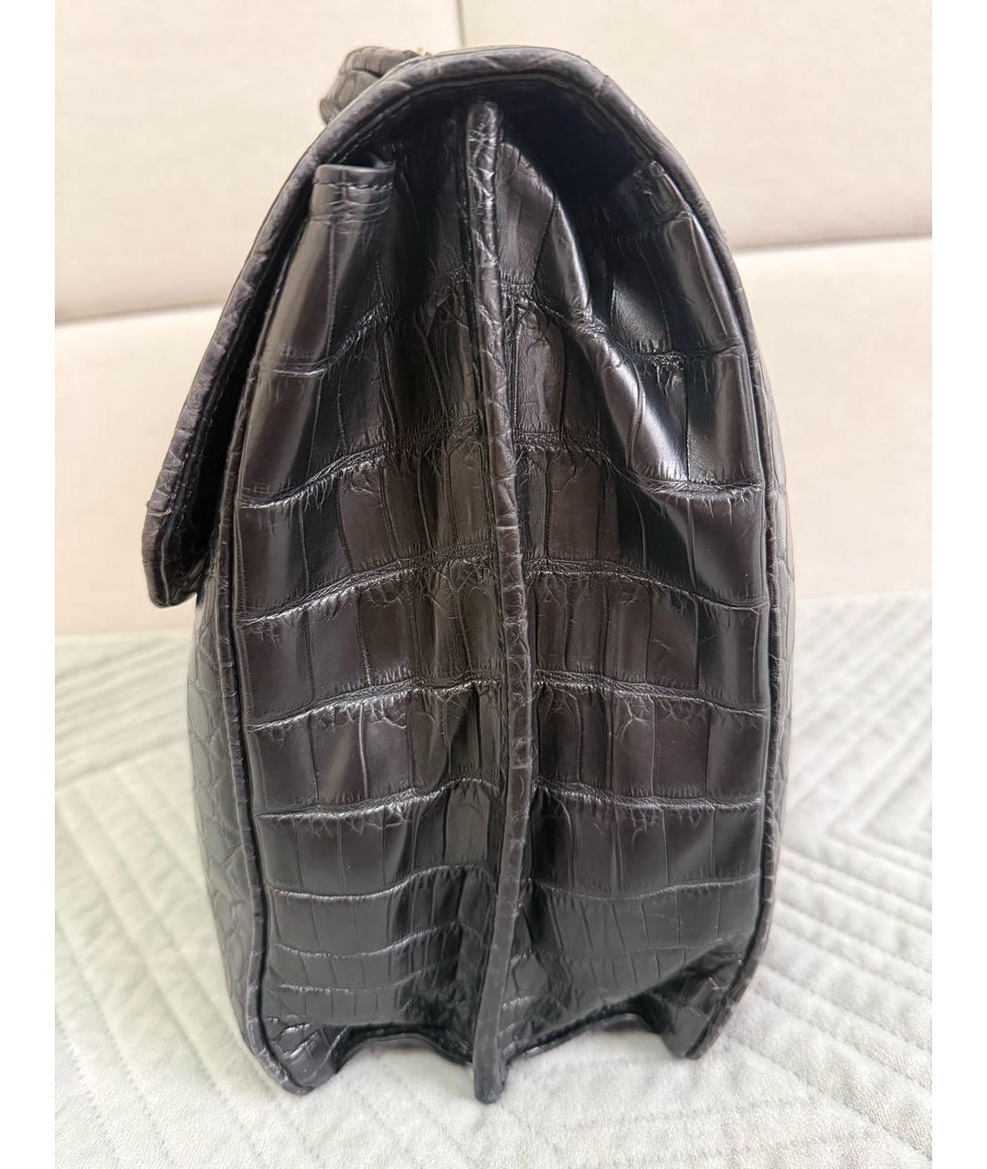 ZILLI Черный портфель из экзотической кожи, фото 7