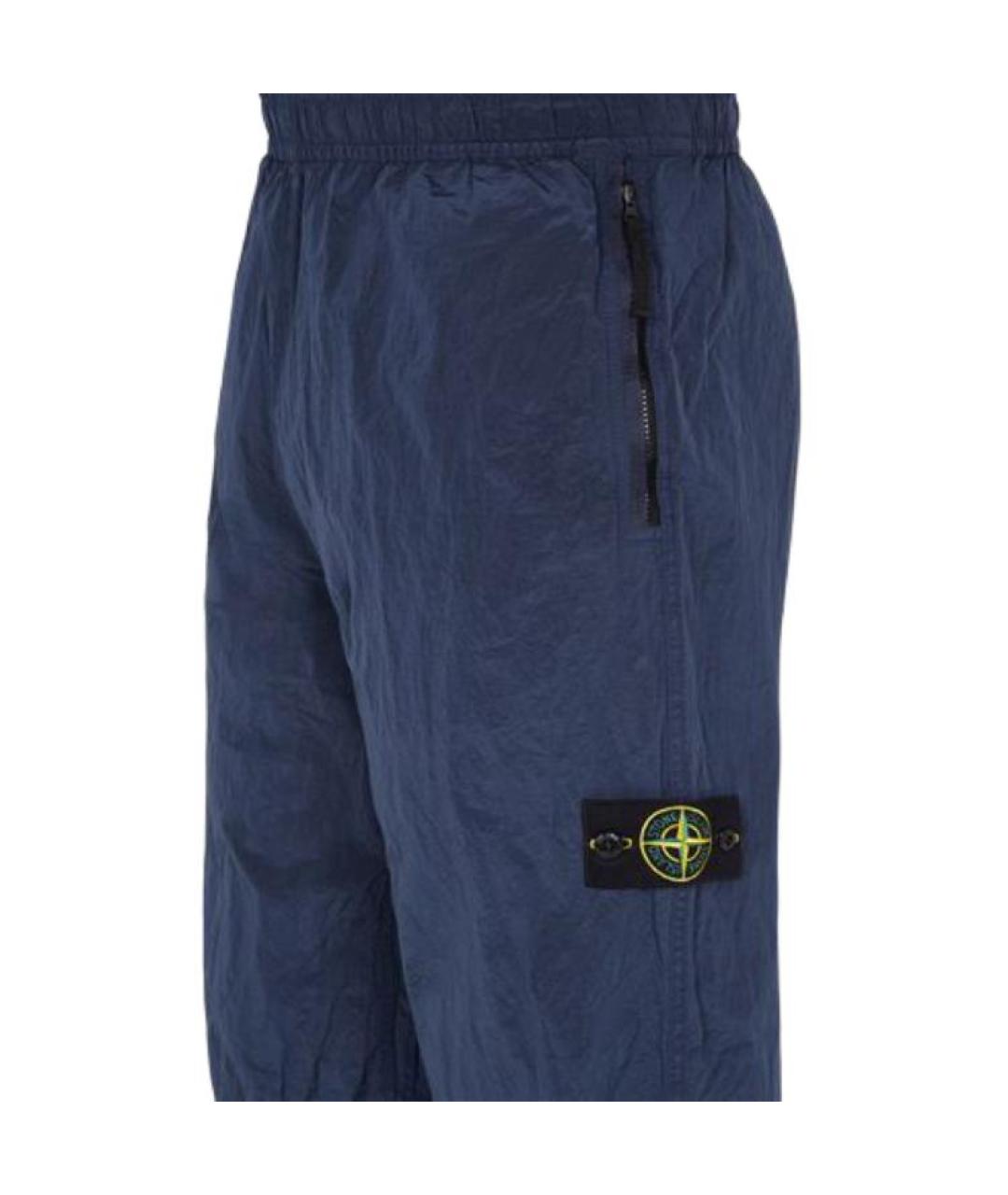 STONE ISLAND Синие повседневные брюки, фото 4