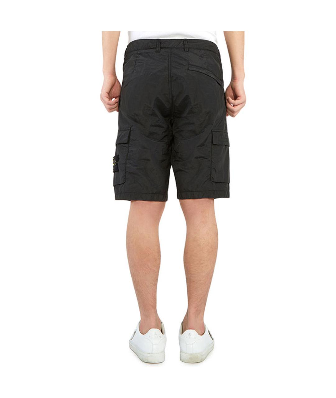 STONE ISLAND Черные шорты, фото 4