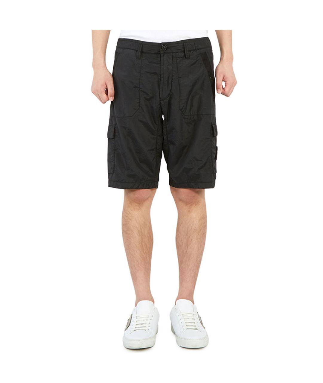 STONE ISLAND Черные шорты, фото 3