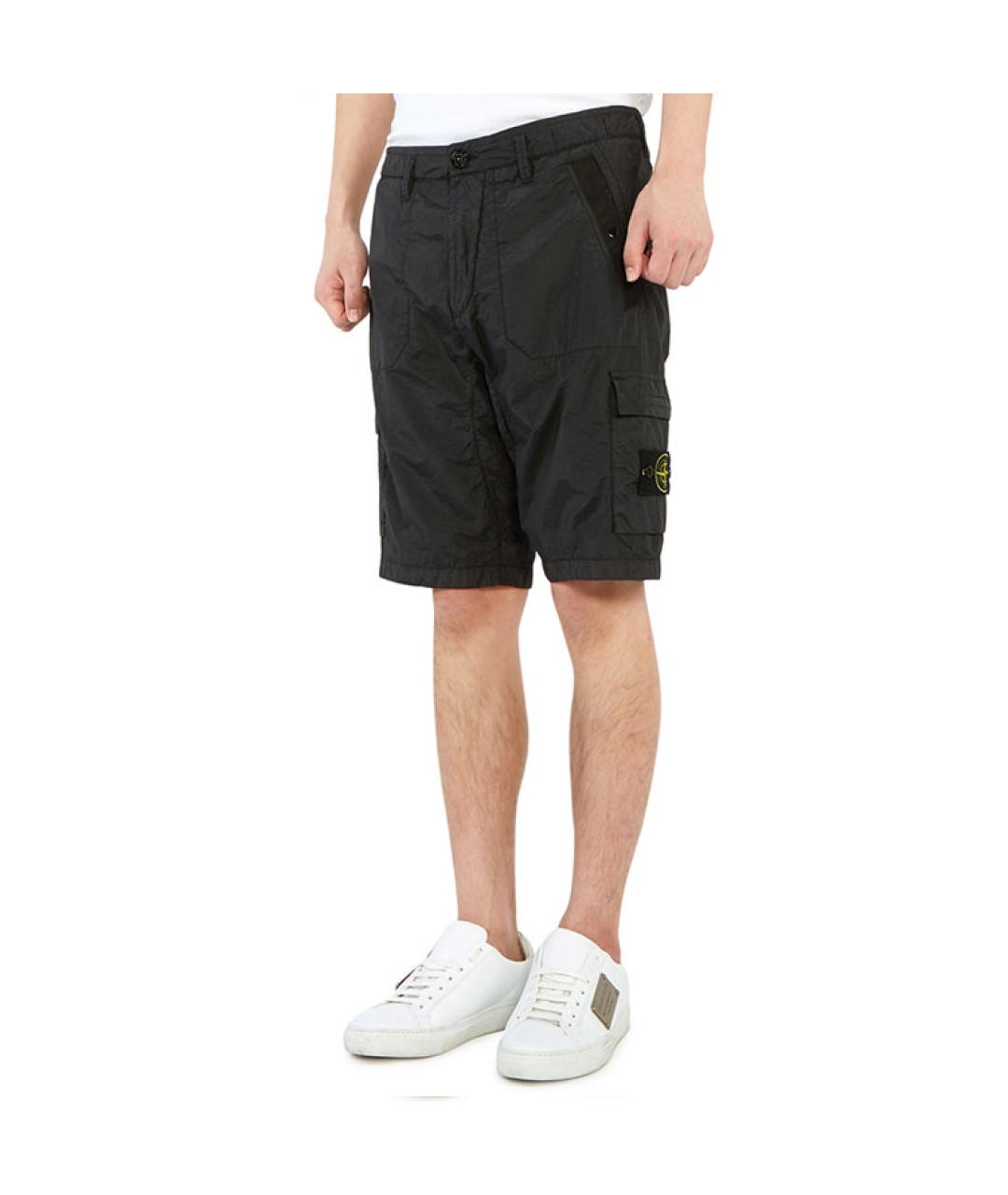 STONE ISLAND Черные шорты, фото 5