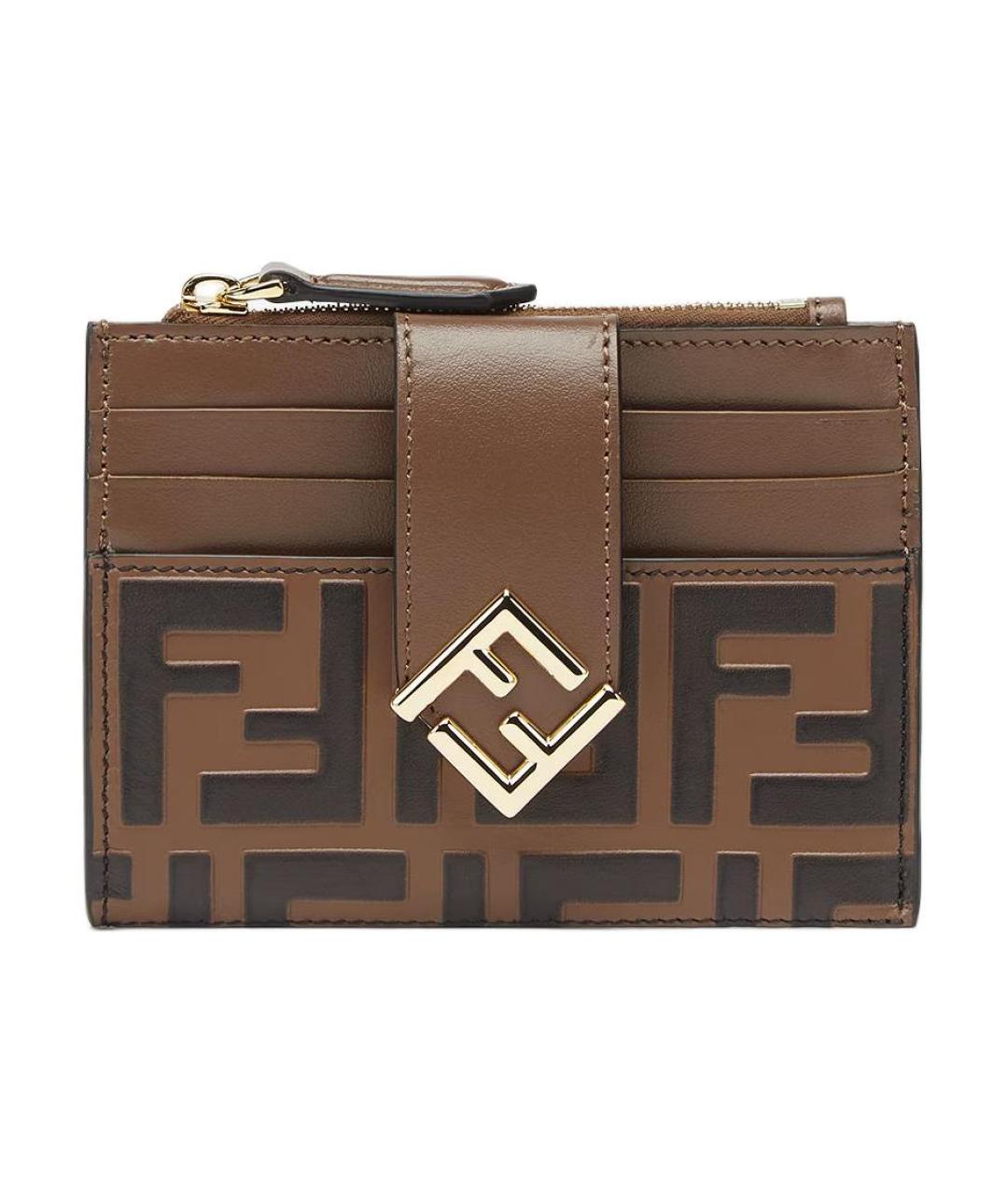 FENDI Коричневый кардхолдер, фото 1