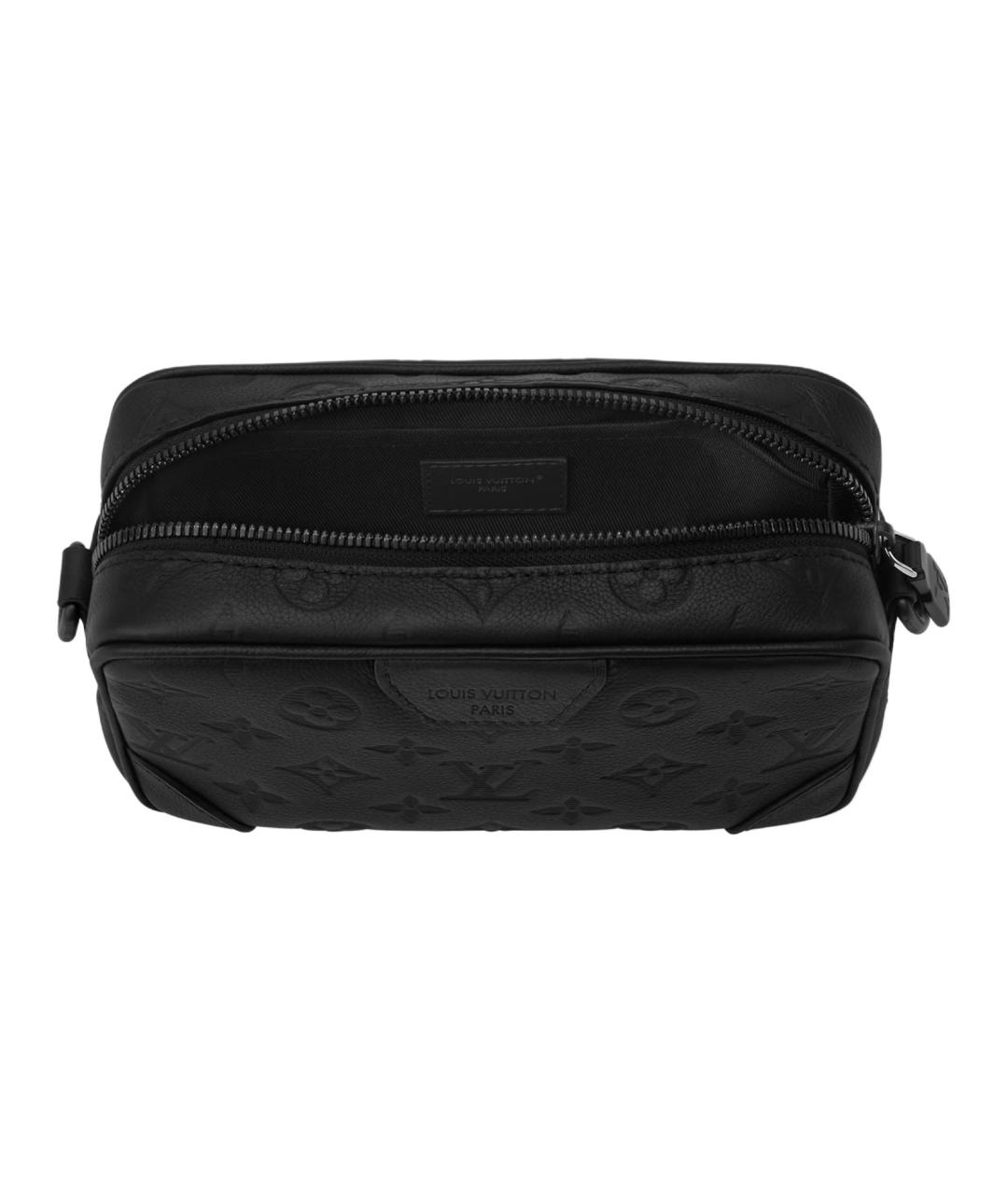 LOUIS VUITTON Черная кожаная сумка на плечо, фото 4