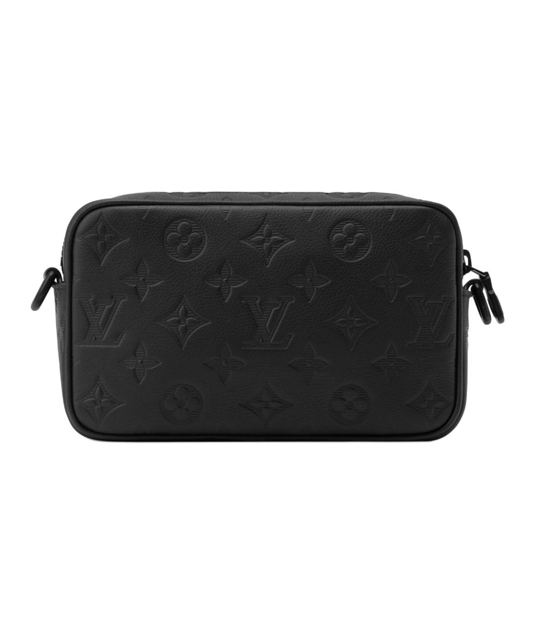 LOUIS VUITTON Черная кожаная сумка на плечо, фото 3