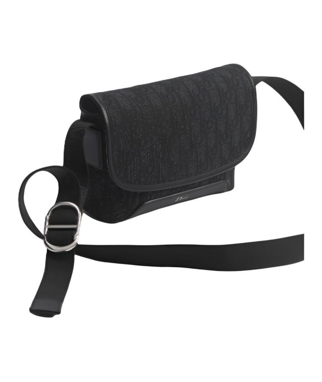 CHRISTIAN DIOR Черная кожаная сумка через плечо, фото 3