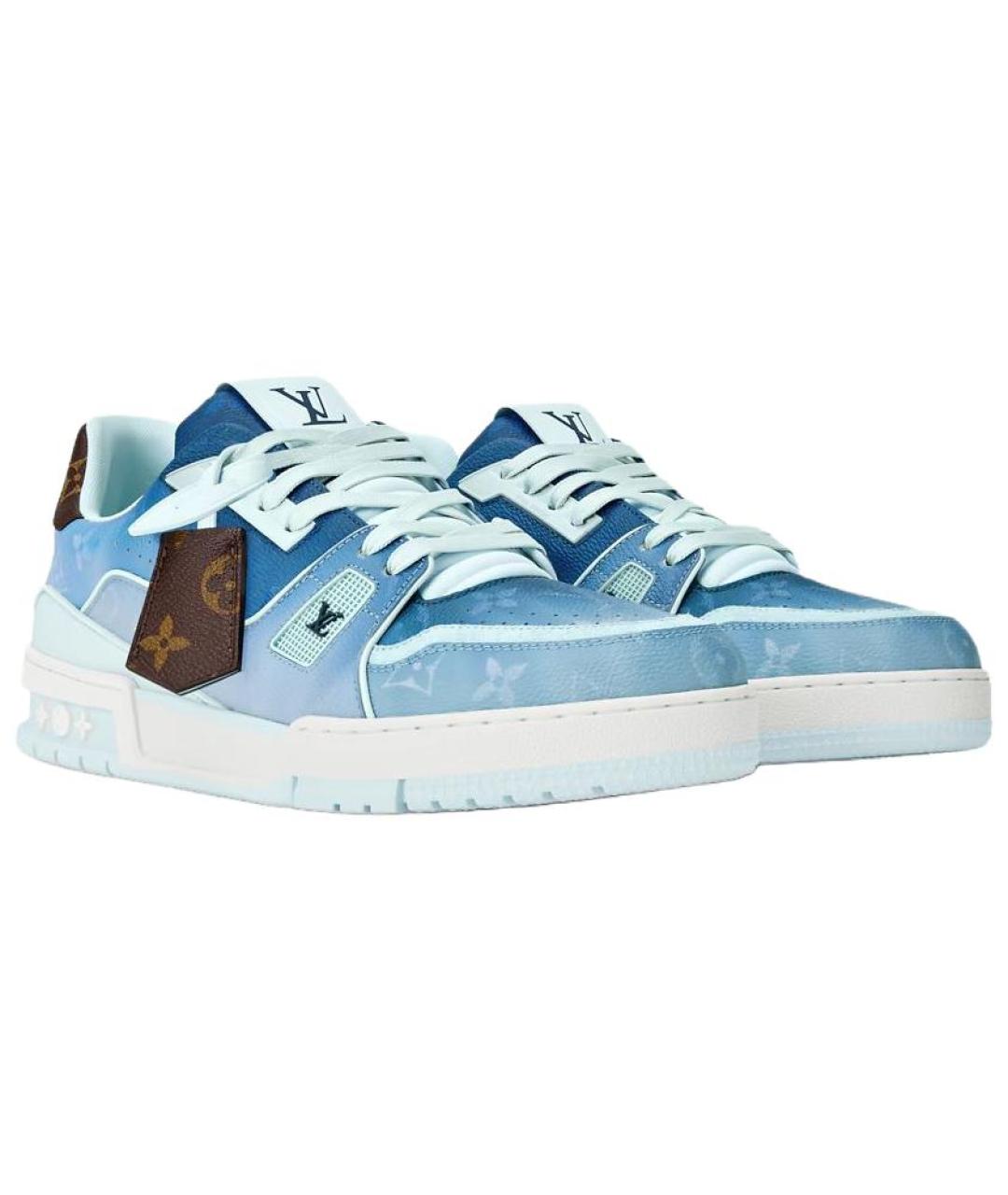 LOUIS VUITTON Синие низкие кроссовки / кеды, фото 3