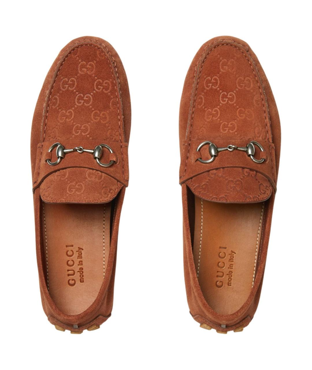 GUCCI Коричневые лоферы, фото 4