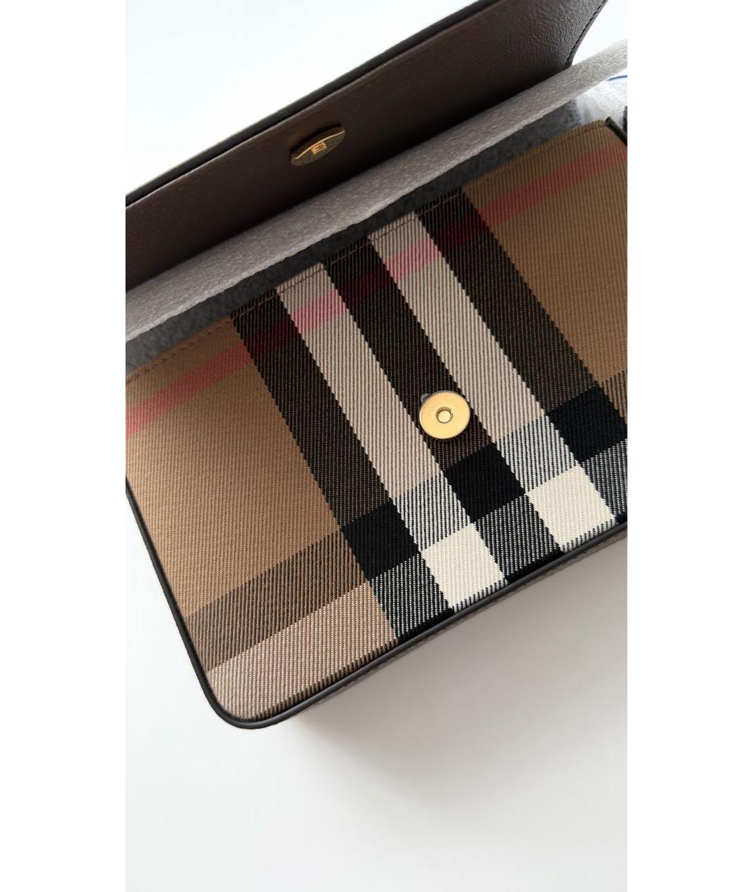 BURBERRY Коричневая кожаная сумка через плечо, фото 6