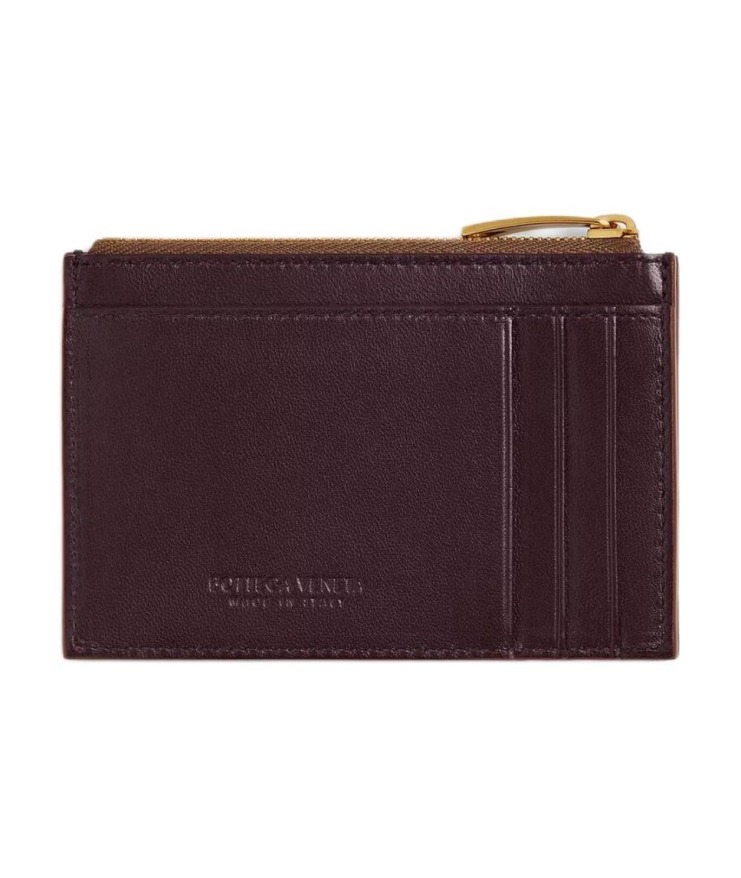 BOTTEGA VENETA Коричневый кожаный кардхолдер, фото 2