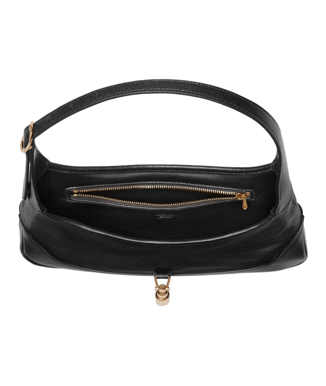 GUCCI Черная кожаная сумка с короткими ручками, фото 5