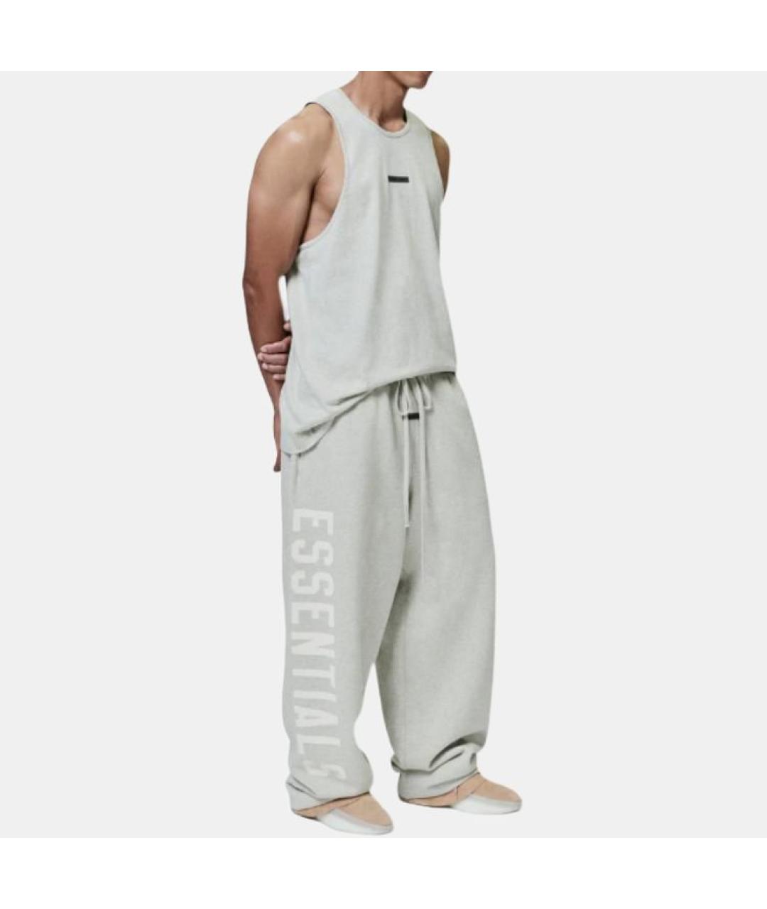 FEAR OF GOD ESSENTIALS Серые прямые брюки, фото 5