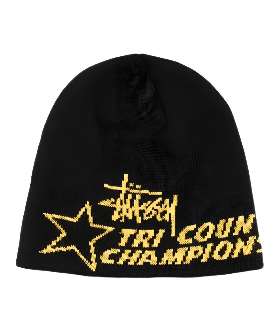 STUSSY Черная шапка, фото 1