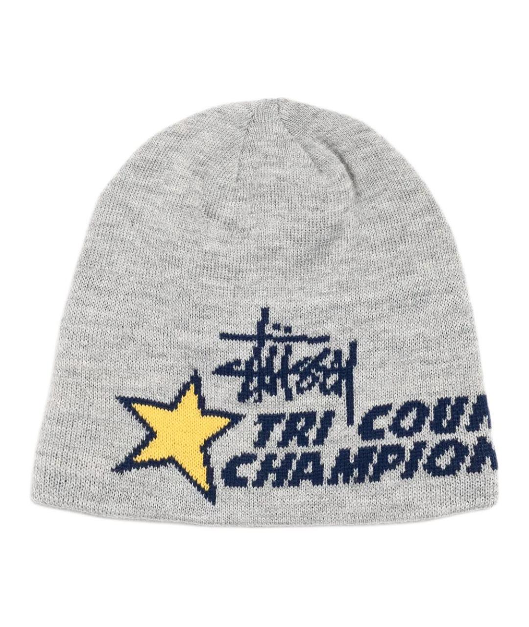 STUSSY Серая шапка, фото 1