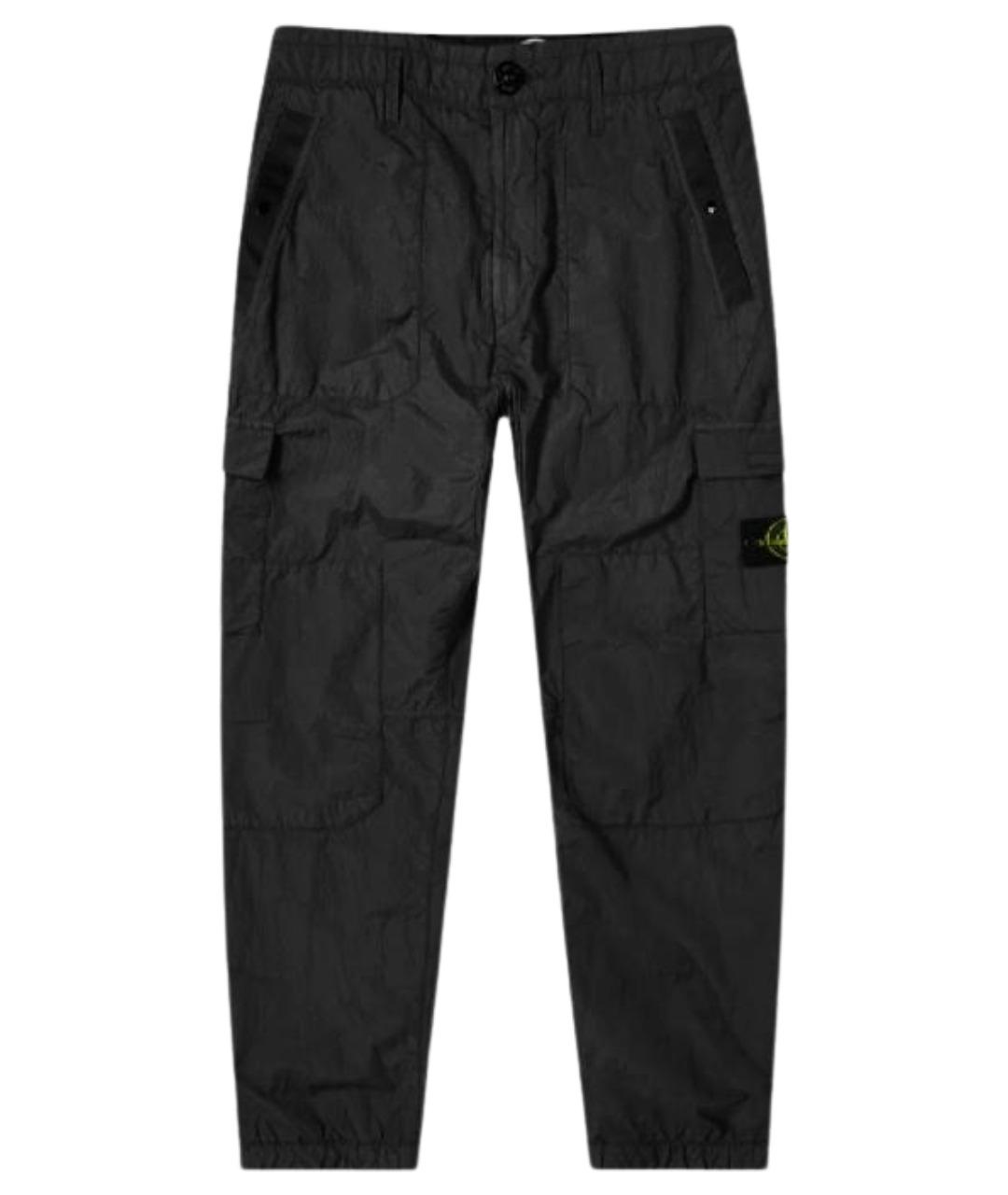 STONE ISLAND Черные повседневные брюки, фото 1