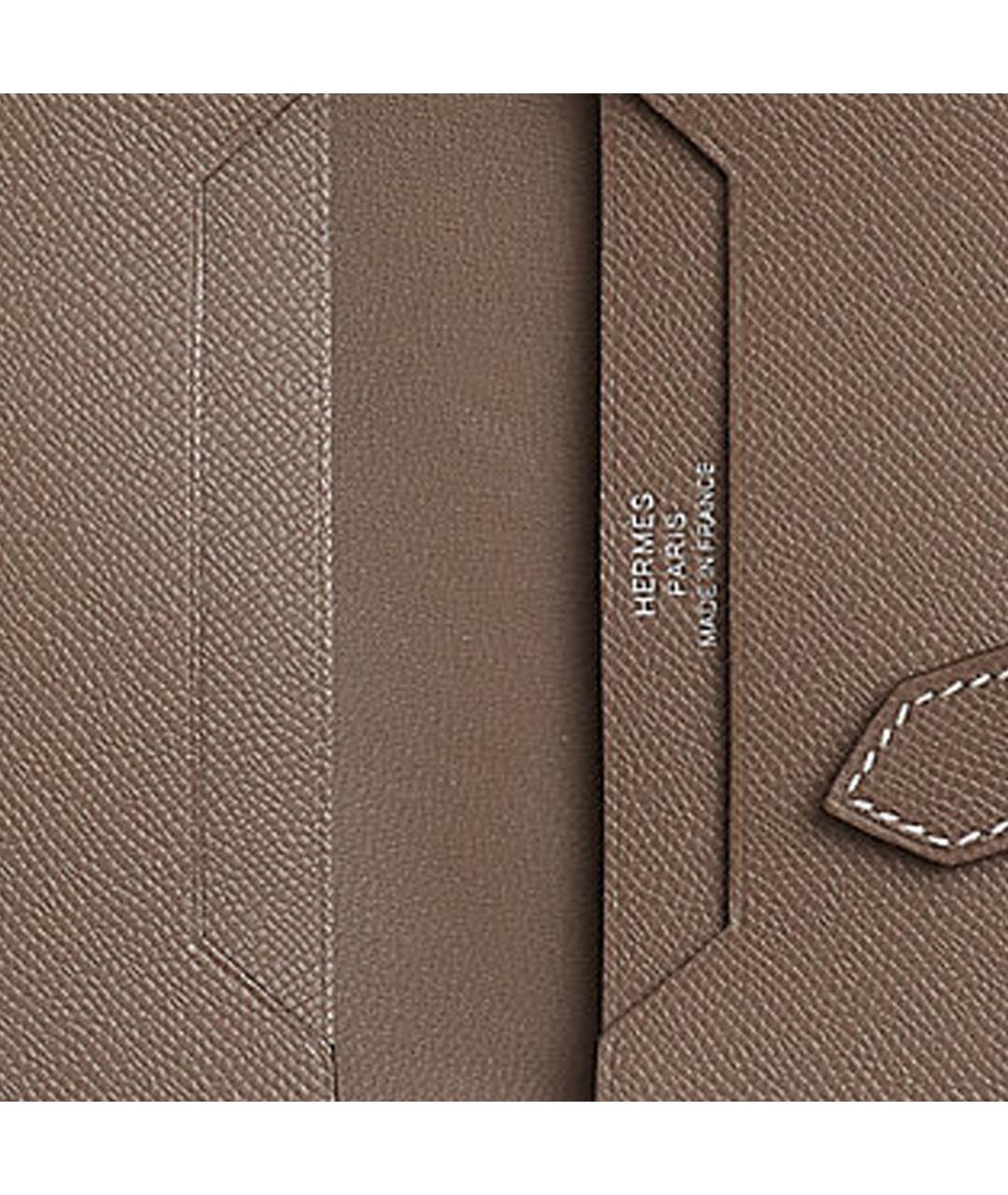 HERMES Серый кожаный кардхолдер, фото 3