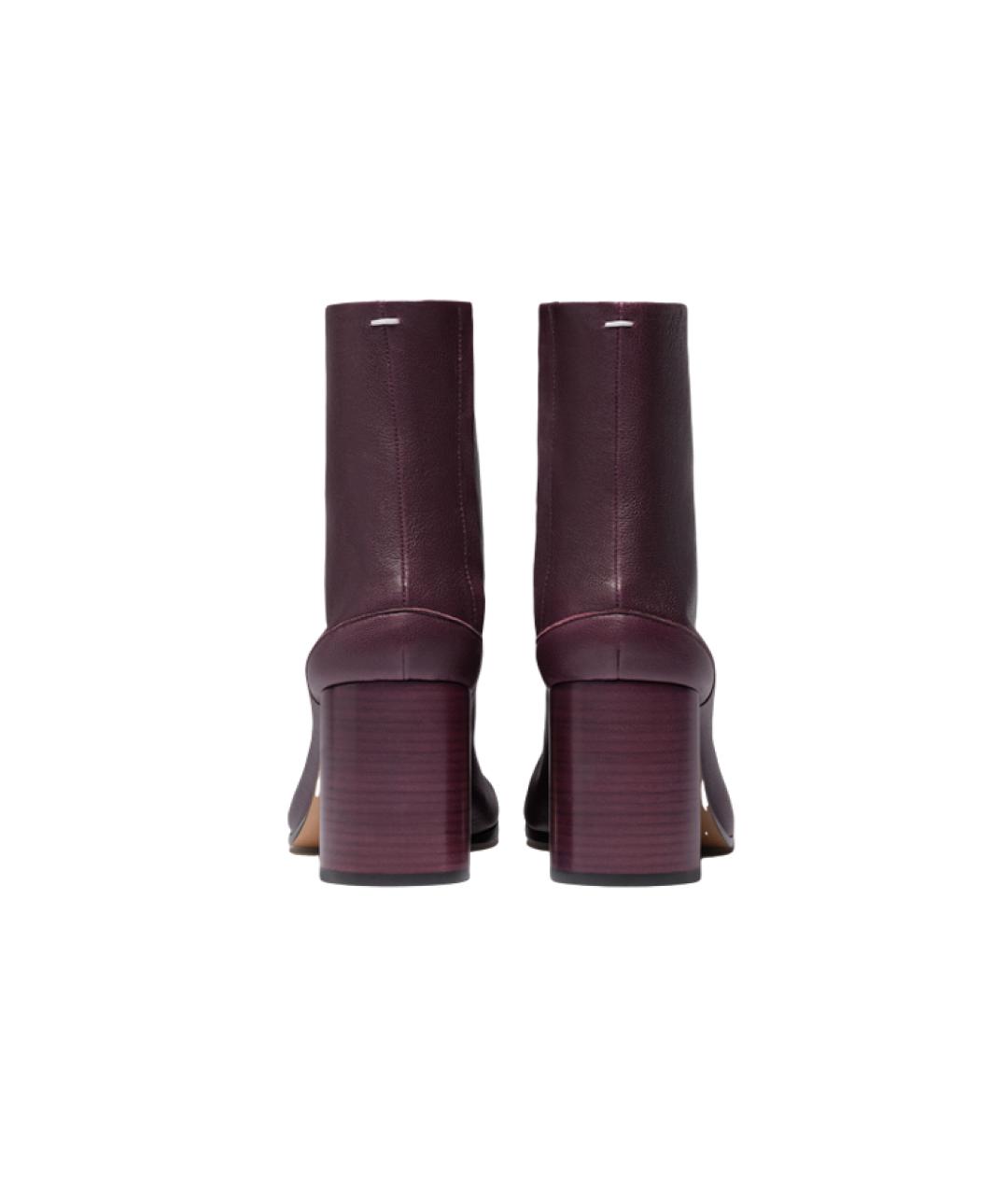 MAISON MARGIELA Фиолетовые кожаные сапоги, фото 5