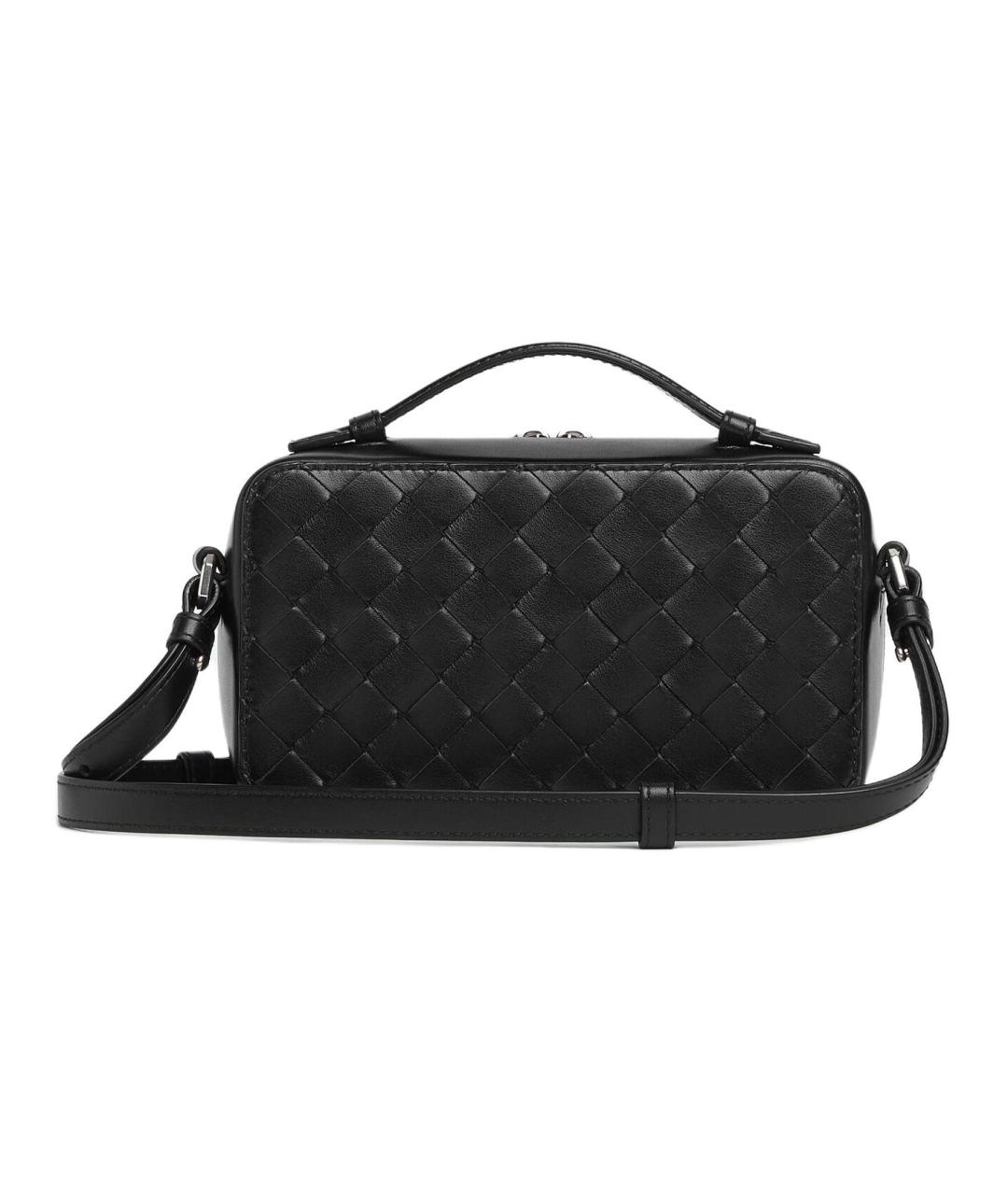 BOTTEGA VENETA Черная кожаная сумка на плечо, фото 3