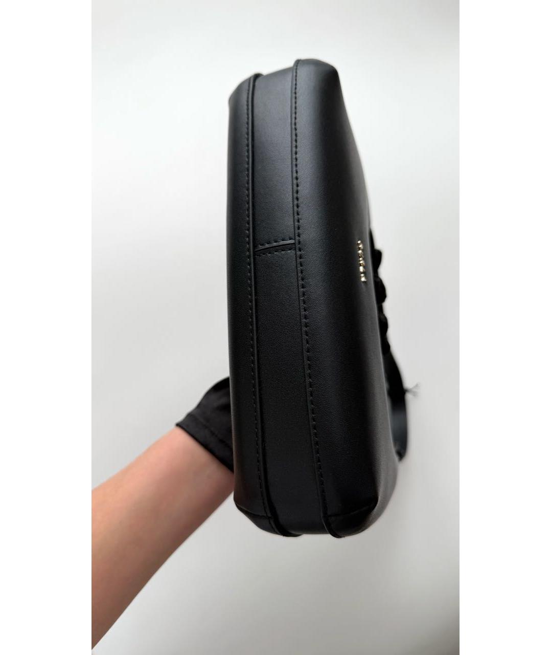 FURLA Черная кожаная сумка с короткими ручками, фото 6