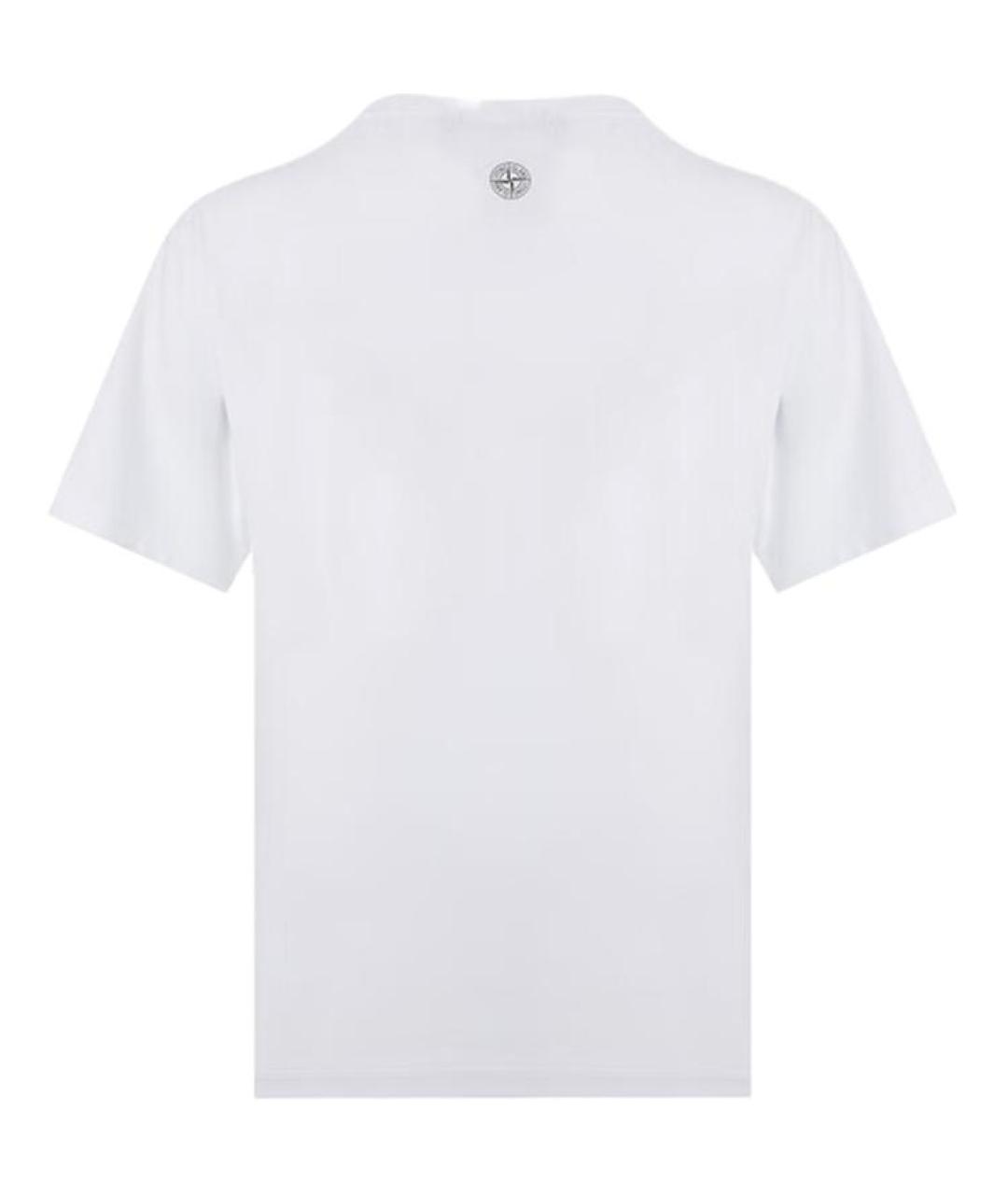 STONE ISLAND Белая футболка, фото 2
