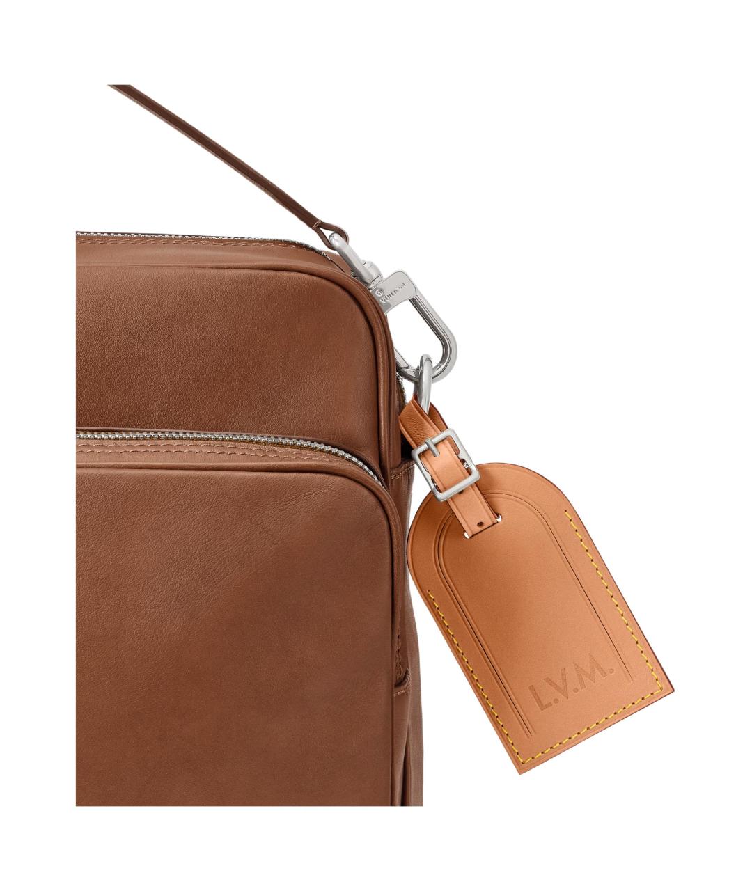 LOUIS VUITTON Коричневая кожаная сумка на плечо, фото 5
