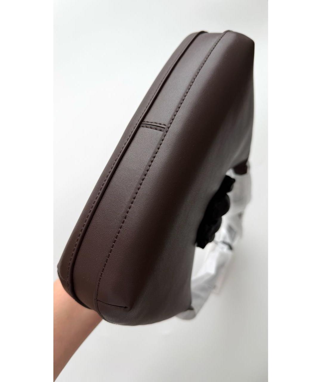 FURLA Коричневая кожаная сумка с короткими ручками, фото 3