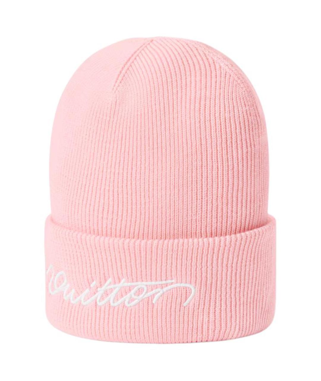 LOUIS VUITTON Розовая шапка, фото 2