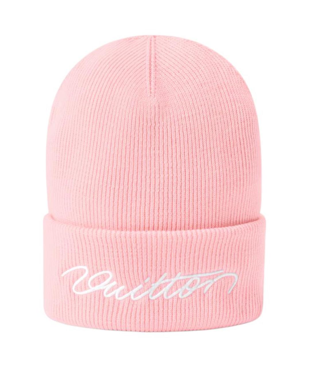 LOUIS VUITTON Розовая шапка, фото 1