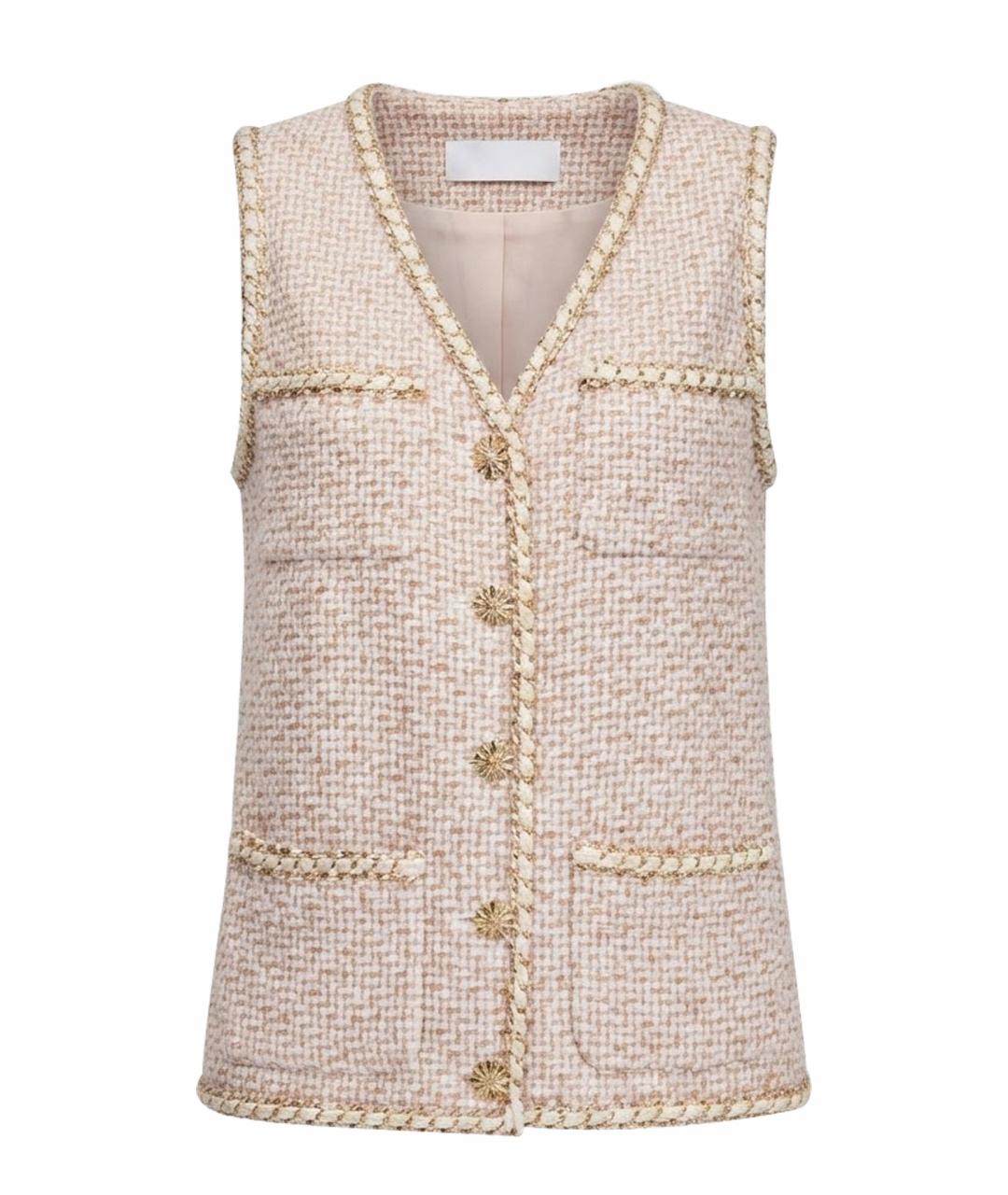 CHANEL Розовый твидовый жилет, фото 1