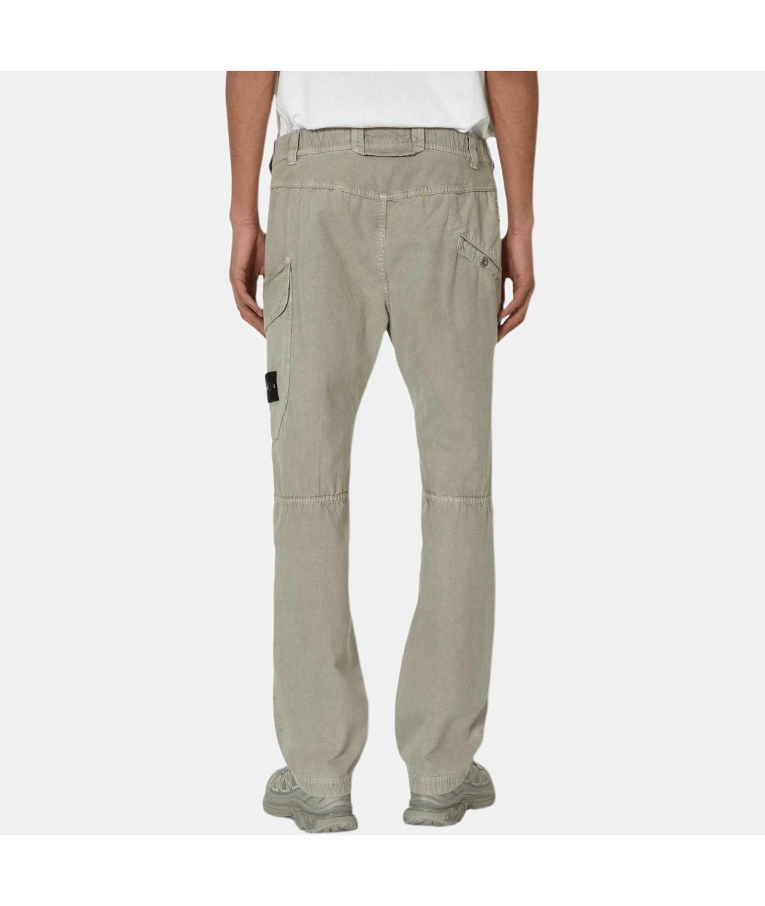 STONE ISLAND Серые повседневные брюки, фото 4
