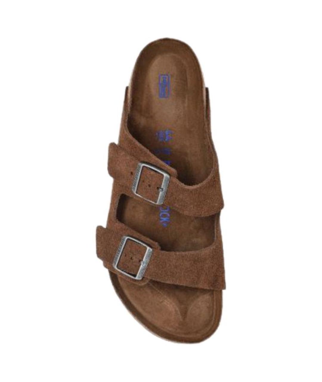 BIRKENSTOCK Коричневые замшевые сандалии, фото 4