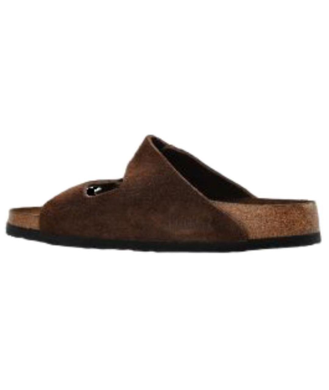 BIRKENSTOCK Коричневые замшевые сандалии, фото 5